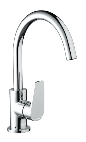 Image of Bristan Raspberry Kitchen Tap - swivel spout, single lever EasyFit chrome kitchen sink tap, RSP EFSNK C