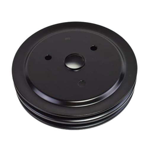 Image of Whoasyst Automobile Short Water Crankshaft Pulley 2 Grooves Replacement Silver Swp for 262 327 Crankshaft Pulley