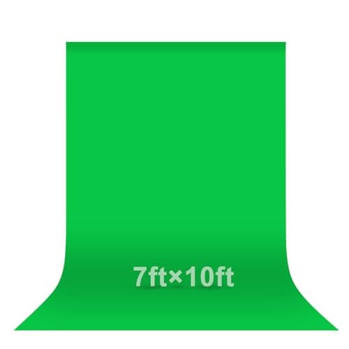 Image of EMART Green Screen Backdrop, 2.1x3.0m/7x10ft Photography Chroma Key Polyester Greenscreen Background Sheet Fabric for YouTube Zoom Meeting, Photo Video Studio, Live Streaming