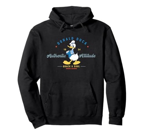 Image of Disney Donald Duck Authentic Attitude Retro Vintage Pullover Hoodie