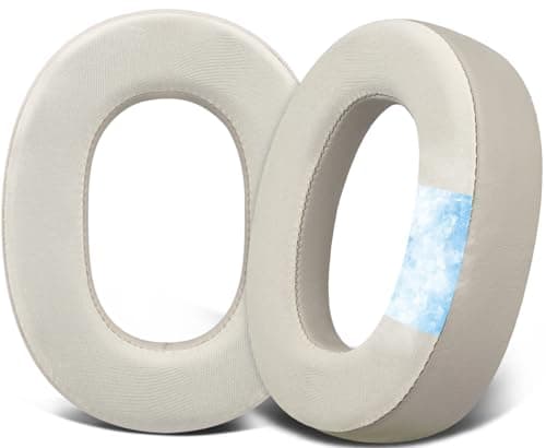 Image of SOULWIT Cooling Gel Earpads Replacement for Jabra Evolve2 85 UC/Evolve 2 85 MS Wireless Headset (Do Not fit Elite 85H), Ear Pads Cushions with Ice Silk Fabric, Noise Isolation Foam - Gold