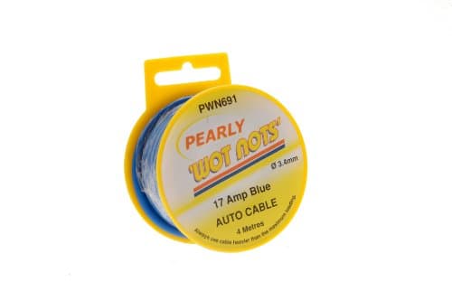 Image of Pearl PWN691 17A 3.4mm x 4m Wiring Cable - Blue