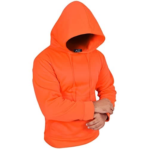 Image of A2Z Mens Fleece Hoodie Pullover Hooded Jumper Sweatshirt - Plain Sweatshirt Purple 2XL