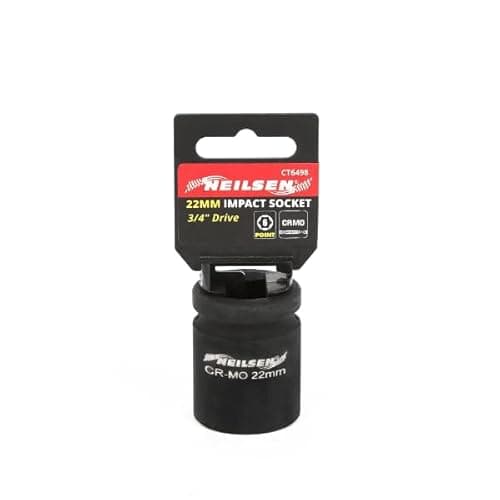 Image of Neilsen CT6498 3/4in Dr Chrome-Molybdenum Impact Socket 22mm - 6 Point Single Hex, Height 51mm