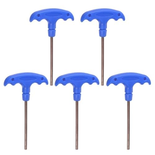Image of TOP-VIGOR 5Pcs H4 T-Handle Hex Key Wrench, 4mm S2 Steel T-Key Inner Hexagon Spanner Allen Key Allen Key Repair Tool