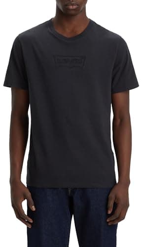 Image of Levi's Men's Graphic Crewneck Tee T-Shirt, Corded Batwing Caviar, S