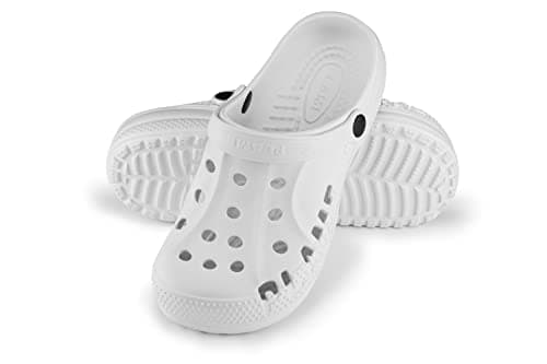 Image of ESTRO Garden Shoes Women Clogs - Mens Garden Clogs Mens Gardening Shoes Women A78 (8 UK, A78 White)