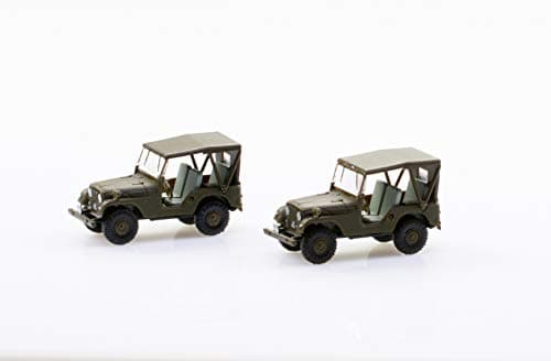 Image of Arwci ACE 85005105 1/87 Set of 2 Willy's Army Jeep M38A1 Die-Cast Collectors Models