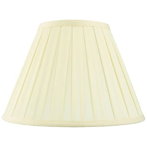 Image of National Lighting Decorative Tapered Table/Floor Lampshade - 14-Inch Empire Drum Lamp Light Shade in Cream Fabric - 40W E14/B22 Candle Incandescent or LED (Not Included)