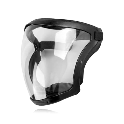 Image of Hopzab Protective Face Shield, Anti-Fog HD Reusable Polycarbonate Cover, Adjustable Strap, Construction & Outdoor Use, Lightweight Design
