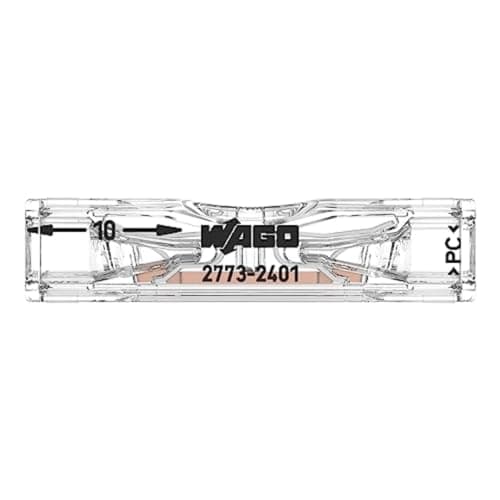 Image of WAGO PUSH WIRE® Inline Splicing Connector for solid and stranded conductors max. 4 mm² transparent (Pack of 100)