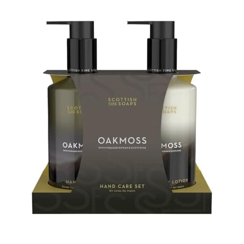 Image of Scottish Fine Soaps Oakmoss Hand Care Set – Hand Wash and Lotion with Panthenol and Oakmoss Extract
