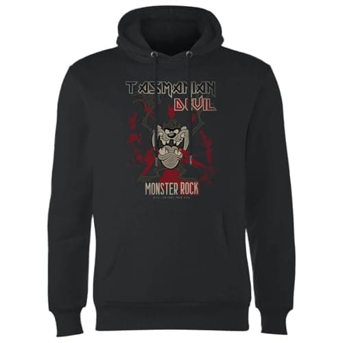 Image of Zavvi Official Looney Tunes Tasmanian Devil Monster Rock Adults Hoodie - Black - L