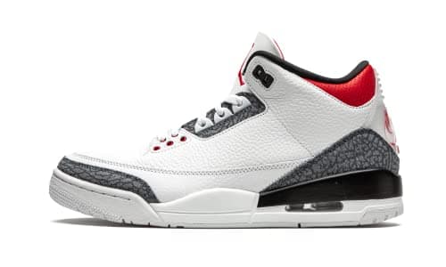 Image of Nike AIR JORDAN 3 RETRO SE-T, Men's Basketball Shoe, White Fire Red Black, 9 UK (44 EU)