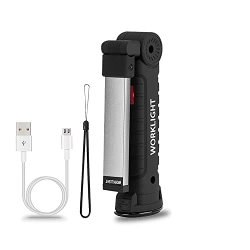 Image of Vagocom LED USB Rechargeable Torch, Super Bright Flashlight COB Work Light Portable Inspection Lamps with Magnetic Base for Mechanic Tools,Garage,Workshop,Car Repair and Emergency(1 Pack)