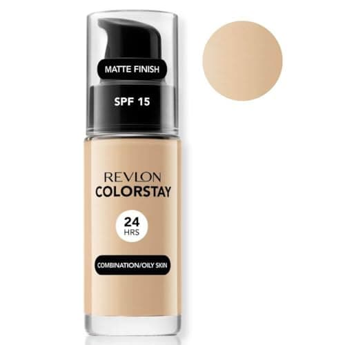 Image of Revlon Colorstay Liquid Foundation Makeup Combination & Oily Skin SPF15, Medium To Full Coverage (30ml) Matte Finish, Sand Beige (180) Unisex