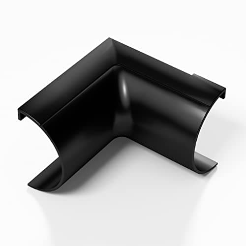 Image of D-Line Clip-Over Maxi Internal Bend Black - Use to Join 50x25mm Trunking lengths around 90-degree inside corners - 1-Pack