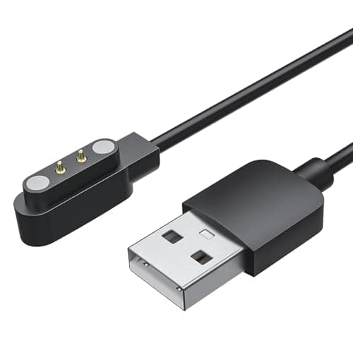 Image of 2 Pin 4mm Smart Watch Charger Magnetic for Reflex Active Radley Series 20 YAMAY SW022, Ticwatch GTX, AGPTEK LW11, Xiaomi Haylou RT LSO5S, Smartwatch Fast Charging Cable USB for Safe Stable Charging