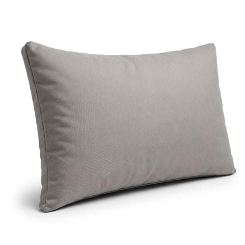 Image of AMANSTYLE LTD Rattan Garden Furniture Cushions – Outdoor Replacement Cushion Pads for Patio Sofa, Conservatory & Garden Seating, Water Resistant Covers (Grey, Back Cushion 65cm x 30cm)