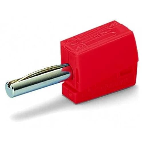Image of WAGO Banana plug; for socket 4 mm Ø; 2,50 mm²; red, 215-212 (50 pcs)