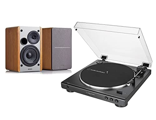 Image of Audio-Technica AT-LP60X Turntable and Edifier R1280T Active Speaker Package Exclusive Set by Digitalis Audio (R1280T Speakers)