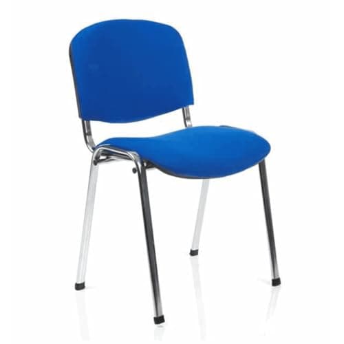 Image of Dynamic BR000068 ISO Stacking Frame Chair - Blue Fabric, Chrome