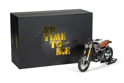 Image of Corgi CC08403 James Bond Triumph Scrambler 1200XE (Norway) 'No Time To Die' Die-Cast Model - 1:12 Scale Model Motorcycle, Diecast Motorbike Models for Ages 14+, Adults & Collectors