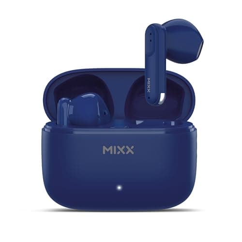Image of Mixx StreamBuds Switch A7 Silicone-Free True Wireless Earbuds – Bluetooth 5.4 In-Ear Headphones with USB-C Charging Case, 18H Playtime, Quick Charge, Touch Controls, Voice Assistant, (Navy)