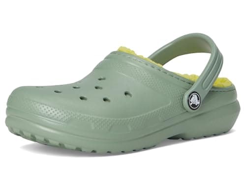 Image of Crocs Unisex Kids Clog,Classic Lined Clog K,Moss,13 UK Child