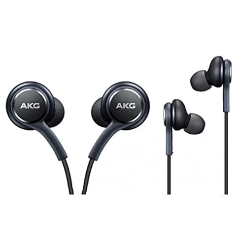 Image of Official Samsung Galaxy S8 / S8+ Handsfree Headphones/Earphones - Tuned by AKG/Harman Kardon - Black (EO-IG955BSEGWW) - Bulk Packed, Frustration Free Packaging