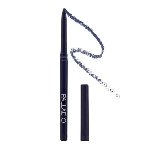 Image of Palladio Retractable Waterproof Eyeliner, Richly Pigmented and Creamy, Slim Twist Up Pencil Eyeliner, No Smudge Formula with Long Lasting Application, No Sharpener Required, Deep Blue