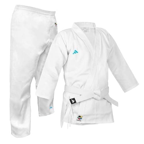 Image of adidas Other Karate 7oz Karate Gi Adult Kids White Student Uniform Men Women Boys Girls AdiStart 6 5oz Suit, White, 140 UK
