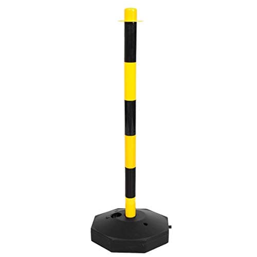 Image of Plastic Safety Barrier Posts for Plastic Chain (1, Yellow/Black)