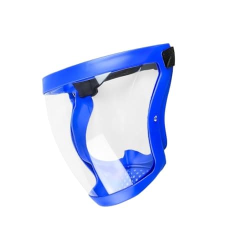 Image of Bojueshaw Anti-Fog Full Face Shield with Adjustable Strap,Reusable HD Clear Protective Visor for Adults,Universal Face Mask for Work,Outdoor & Daily Use(Blue)