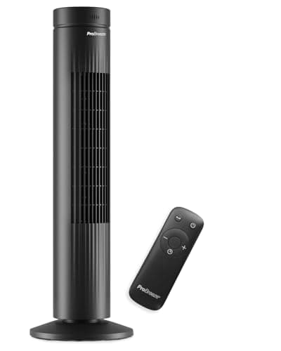 Image of Pro Breeze® 30" Tower Fan, Ultra Quiet Operation, 7-Hour Digital Timer, Remote Control, 3 Cooling Fan Modes & LED Light Indicator - Powerful & Energy-Efficient Electric Fan for Home and Office - Black
