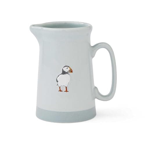 Image of Cooksmart British Designed Small Jug | Ceramic Jug for Multiple Use in The Kitchen | Jugs for Everday Use - Coastal Birds
