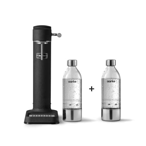 Image of Aarke Carbonator 3, Sparkling Water Maker with 2 x PET Bottles 800ml, Matte Black Finish