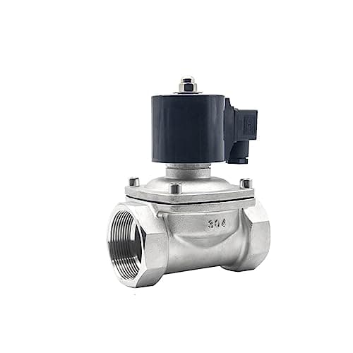 Image of FQJYXWEWL 2" Stainless Steel Waterproof Solenoid Valve Normally Closed Solenoid Valve 24V 12V 220V 110V(G-220VAC-NBR-SEAL)