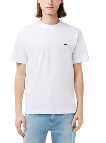 Image of Lacoste Men's Cotton T-Shirt, Blanc, L