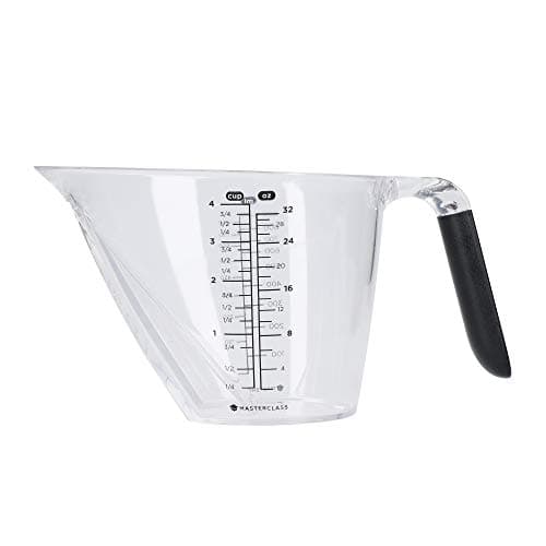 Image of MasterClass Angled Measuring Jug 1L, Clear BPA Plastic Jug with Handle