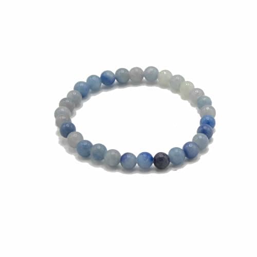 Image of Bountiful Harvest Gemstone Manifestation Bracelet - Genuine Crystal Healing Bracelet for Intention Setting - Prosperity, Love, Peace & More (12 Variants) (Independence (Blue Lace Agate), 1)