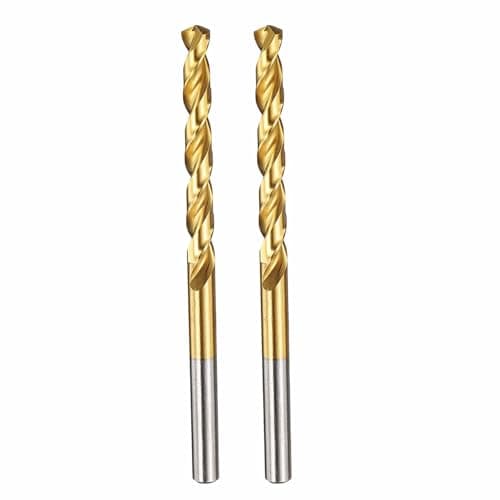 Image of Kozelo 2pcs Drill Bit - [5mm Diameter] M42 8% Cobalt HSS Cutting Tool for Machining Hard Metal Stainless Steel Woodworking Handicraft Use, 135° Cutting Angle TiN
