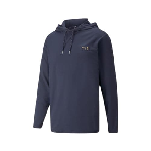 Image of Palm Tree Crew Men's Puma X PTC Lightweight Hoodie, Navy, L