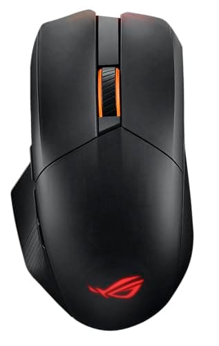 Image of ASUS ROG Chakram X Origin Gaming Mouse, Tri-Mode Connectivity (2.4GHz RF, Bluetooth, Wired), 36000 dpi Sensor, 11 Programmable Buttons, Detachable Joystick, Paracord Cable, Black
