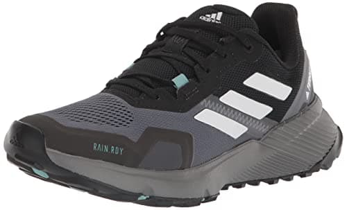 Image of adidas Women's Terrex Soulstride Rain.rdy Trail Running Shoes, Black/Crystal White/Mint Ton, 7.5 UK