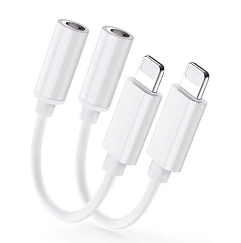 Image of [Apple MFi Certified] 2 Pack iPhone 3.5mm Headphone Adapter, Lightning to 3.5mm Earphone Jack Adapter Aux Audio Dongle Converter for iPhone 14/13/12/11/11 Pro/XR/X/XS/8/8Plus/7/7Plus