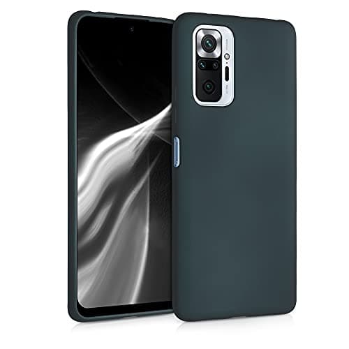 Image of kwmobile Case for Xiaomi Redmi Note 10 Pro Case - Soft Slim Metallic TPU Silicone Cover - Metallic Teal