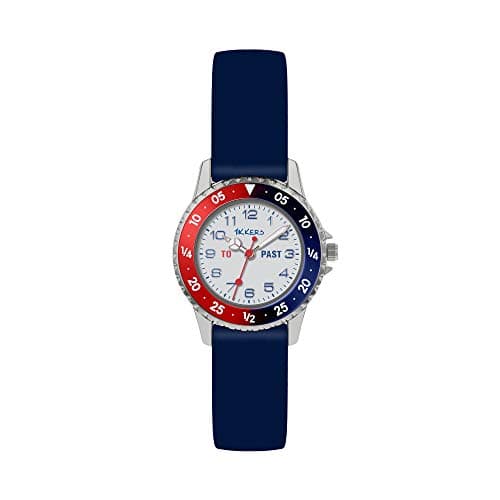 Image of Tikkers Argos Boys Navy Silicone Strap Time Teacher Watch ATK1040
