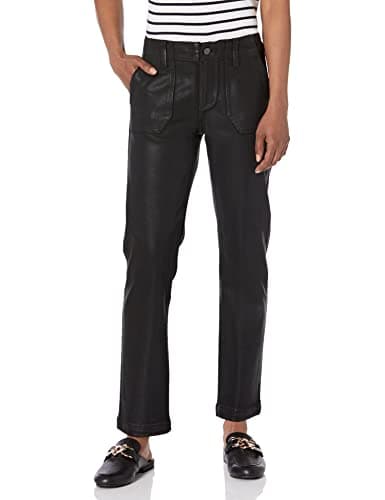 Image of PAIGE Women's Mayslie Jogger Pants, Black Fog Luxe Coating, 34