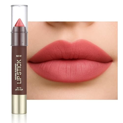 Image of Erinde Matte Lipstick for Women Long Lasting, Non-Stick Cup Velvet Lipstick, High Pigmented Smooth Lip Stain, Waterproof Hydrating Soft Matte Lip Gloss, Creamy Nude & Red lipstick for All Day Wear,#03